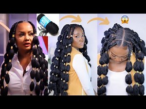 BRAZILIAN WOOL Bubble Braids Tutorial | How to do Bubble Braids | Nana Ama McBrown Inspired |