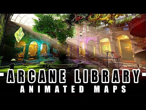 The Arcane Library | Beneos animated DnD tabletop RPG Battle Maps And Sceneries