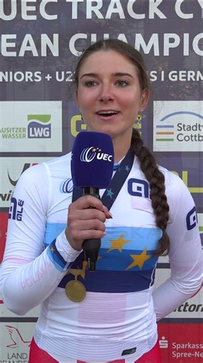 5.8K views · 64 reactions | #EuroTrack24 Jun/U23  Olga Wankiewicz interview 磊 Wu23 Omnium #cycling #trackcycling #cottbus #rad #velodrome | UEC - Union Européenne de Cyclisme | Facebook