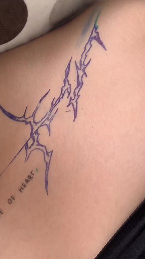 Satisfying Cyber Sigilism Collarbone Tattoo in Toronto