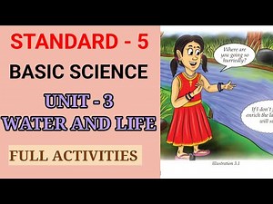 WATER AND LIFE | STD 5 BASIC SCIENCE UNIT 3 ENGLISH MEDIUM | CLASS 5 BS CHAPTER 3