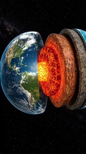 Earth's Core Doesn't Always Spin the Same Way🌍 #EarthCore #PlanetEarth #Educational #shortvideo