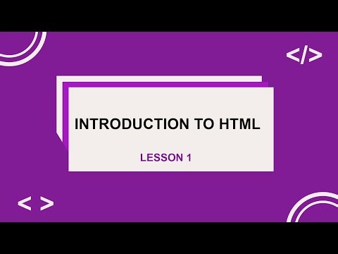 INTRODUCTION TO HTML