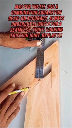 The Secret to Perfect Wooden Joint Precision​#Woodworking #Carpentry #DIY #Satisfying #Craftsmanship