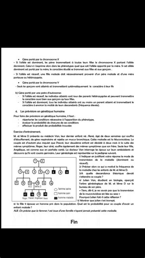 Petit défi de génétique humaine !  Essayez de résoudre l’exercice avant que je poste la correction. On voit qui décroche le sans-faute ?  #Svt #BIOLOGIE #Genetique @followers #ExamPlus | Enseignement-Profs | Facebook