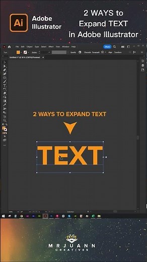 2 ways to Expand TEXT in adobe illustrator #tutorial #tutorial #tips #howto