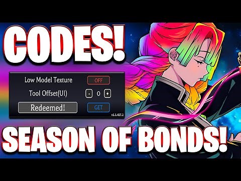 NEW! ALL WORKING SEASON OF BONDS UPDATE CODES FOR DEMON BLADE! ROBLOX DEMON BLADE CODES