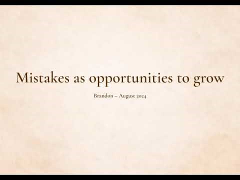 3. Mistakes as opportinities to grow