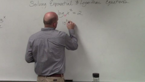How to solve a logarithmic expression by converting to exponential