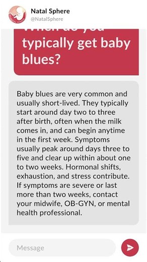 When do you typically get baby blues?