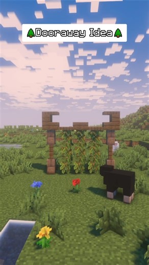 Aesthetic Doorway Idea in Minecraft! 🌲✨