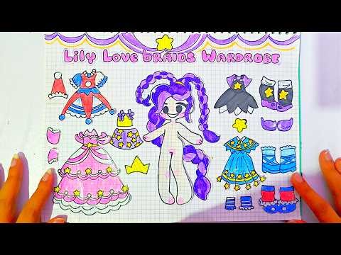 Poppy Playtime 5Lily Lovebraids Dressup/✨️Paper Diy✨️ ASMR paper play Tutorial