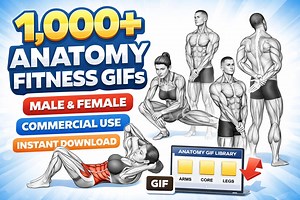Anatomy Exercise GIF Library for Fitness Apps | No Logo, Commercial Use | Male & Female Animations - Etsy Canada