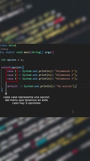 Aprende switch en Java en 1 minuto (Fácil y rápido)☕👨🏽‍💻 #programacion #java #principiantes #code