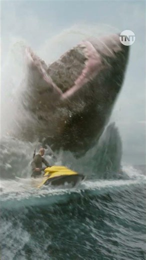 Jason Statham fights a Megalodon on a jet ski 🦈 #Meg2 (2023) | TNT