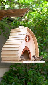 282K views · 2.7K reactions | Make Adorable DIY Bird Feeder #DIYBirdFeeder #BirdWatching #CraftyProjects #NatureLovers #HomeDecor #EcoFriendly #BirdFeeding #OutdoorFun #CreativeCrafts #GardenInspiration | Woodworking Tools | Facebook