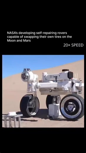 Cortex.mindset on Instagram: "NASA is building metal tires that can heal themselves and be swapped by rovers without human help. The shape memory alloy tires can be crushed flat and spring back to their original shape, solving a critical problem for future Moon and Mars missions. Current aluminum wheels on rovers like Curiosity get torn and punctured by sharp rocks. The damage is permanent, making the rover less efficient and potentially ending missions early. NASA Glenn developed spring tires m