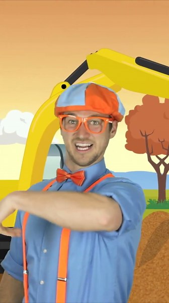 Blippi Plays Pretend to be an Excavator! 😁 #Shorts #Blippi