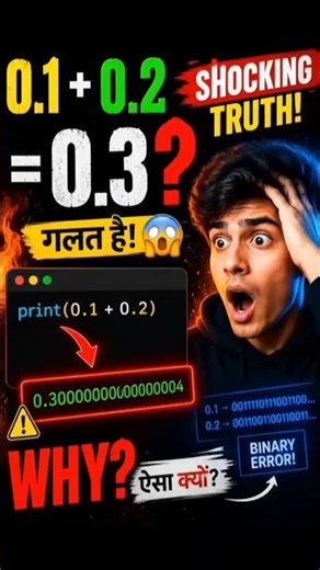 🔥 “0.1 + 0.2 = 0.3? ❌ Coders Shocked 😱”#ai #coding #java #programming #developer #tech #java