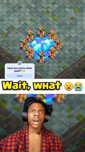 I BROKE Clash of Clans with 100 CLONES 😭 #coc #clashroyale