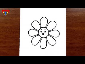 papatya çizimi - kolay çiçek çizimleri - kolay çizimler, basit, sevimli, güzel, tatlı, resim