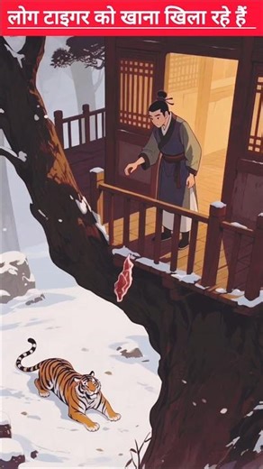 Tiger 🐯 vs Tree House: Dev aur Arjun ki Bachne ki Kahani! 🏠❄️ #shorts