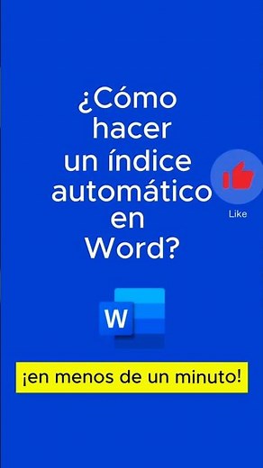 Crear un indice personalizado en word en menos de un minuto