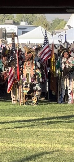 Grand Entry, almost ready to start! 😎🪶 Shoshone Bannock Indian Festival and Powwow, Fort Hall Idaho, 2025 #grandentry #powwow #powwowdancer #indigenous #native #dance #powwowlife #resilientrez | Resilient Rez