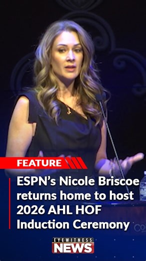 ESPN sports anchor Nicole Briscoe hosted the American Hockey League Hall of Fame induction ceremony at the Coronado Theatre in Rockford this afternoon. Briscoe, a Roscoe native, returned to the area to lead the event and share her pride in the community where she grew up. Click the link in the comments to read the full story. | Eyewitness News