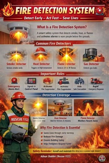 Fire Detection System Basics | Smoke, Heat, Flame & Gas Detectors | Fire Detection System & Types