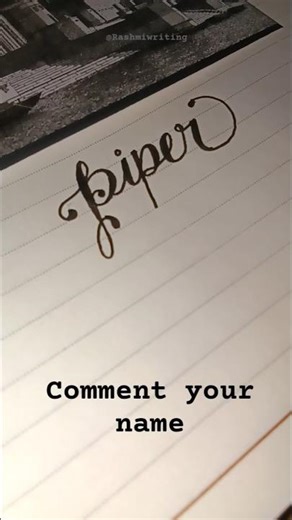 How to write piper in calligraphhy#shorts#handwriting#writing#learning#calligraphy#youtubeshorts#art
