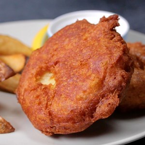 499K views · 963 reactions | Classic fish and chips get a vegan twist in this recipe, which subs in hearty celeriac root for the traditional white fish! Don’t worry, you won’t lose any of the crunchy beer batter coating, crisp French fries, and creamy tartar sauce. | Tasty | Facebook