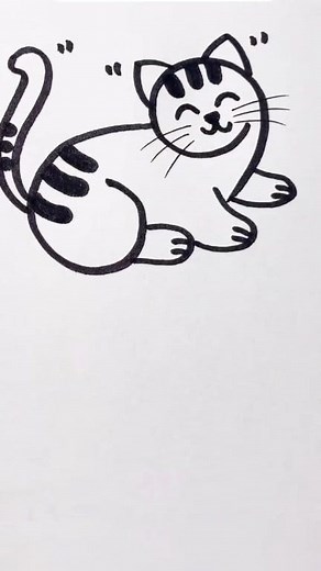 16K views · 97 reactions | Cute cat  drawing tutorial for kids . #drawingideas #creative #catlover #fbreelsfypシ゚viralシ | Easy drawing for kids24 | Facebook