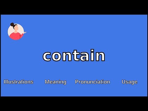 CONTAIN - Meaning and Pronunciation