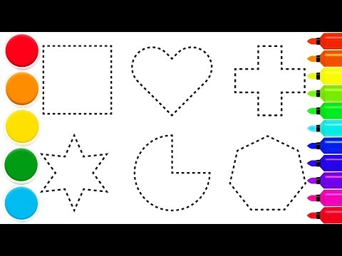 How to draw simple 2d geometric shapes | step by step