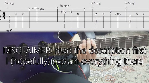 【Tab】Polyphia - Euphoria Guitar lesson_ tabs and some tips 视频谱教学