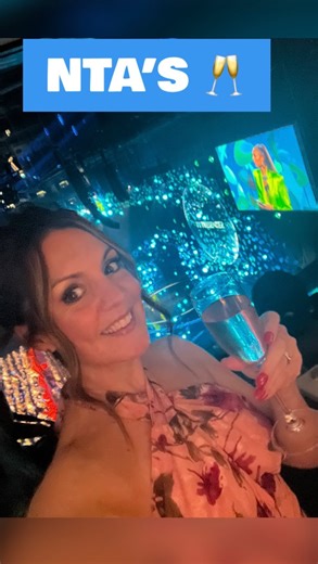 Laura tobin on Instagram: "🥂 Cheers to an amazing night @officialntas 🏆 Congratulations to all the winners, especially our daytime buddies @thismorning ✨Thank you for the #prinvite @secretspauk & for the lovely glam pre awards by @pixibeauty Always lovely getting dressed up 💄💁🏻‍♀️ 👗 #reworn @annelouiseboutique"