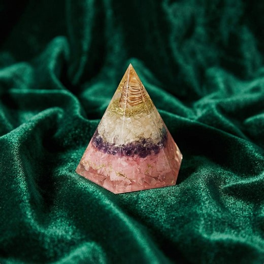 Buy Handmade Rose Quartz Orgone Pyramid | Clear Quartz Crystal Energy Generator | Love, Healing & EMF Protection Spiritual Decor Online in India - Etsy