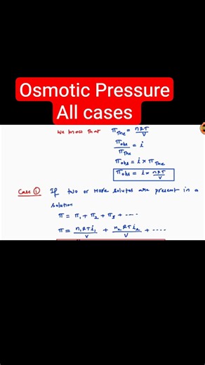 Osmotic Pressure ALL Cases in 30 | JEE Chemistry #jeechemistry