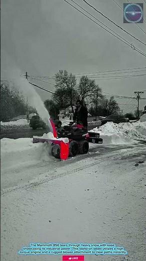 Powerful & Efficient: Mammoth 850 Stand-On Snow Blower for Heavy Duty Snow Removal Tasks