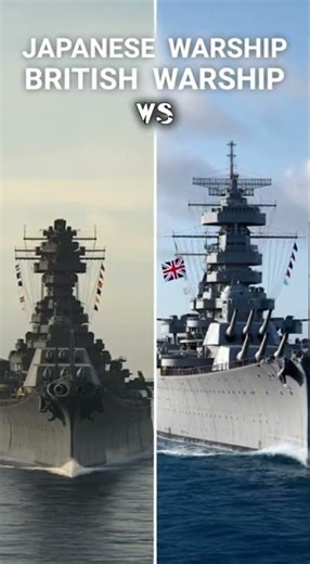 Japanese Warship vs British Warship | WWII Naval Power #shorts #war