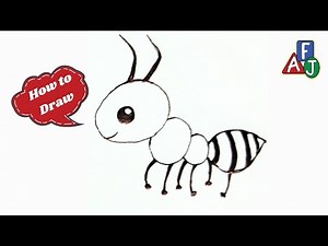 How to draw an Ant step by step | Easy and simple Ant drawing