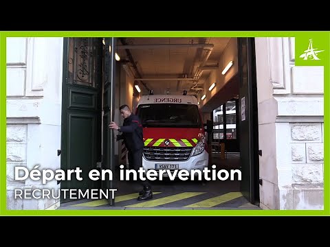 Départ en intervention pompiers de Paris