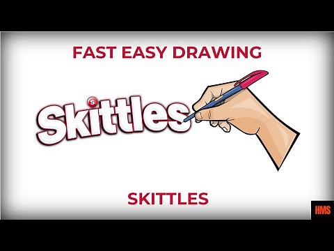 Easy Drawing | Skittles Logo / How to Draw Famous Brand Logos | Skittles