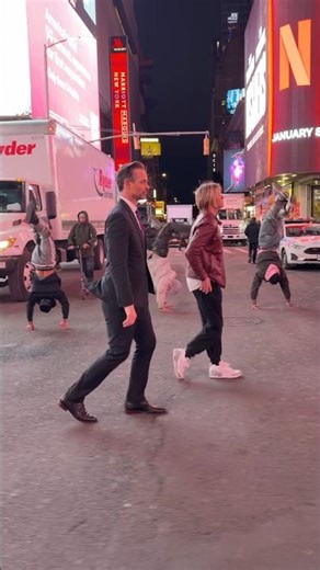 We Moonwalked through Time(s Square) 🔥😎 #shorts