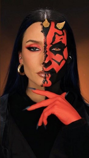 Darth Maul makeup tutorial 🔥 #halloween2024 #starwars #halloweenmakeup #makeuptutorial