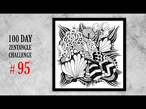 95 # 100 Days of Tangling, Zentangle 100 Day Challenge, Day 95: Zentangle Doodle Art