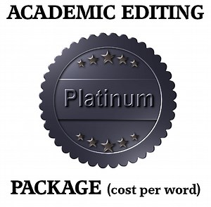Academic Editing – Platinum (Language Editing, Technical Editing – format and layout, & Editing of References = more than 5 000 words – cost is per word)