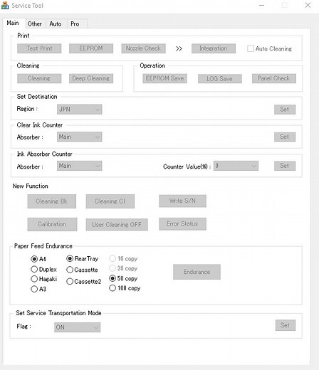 Canon Service Tool V5610 - Chipless Printers