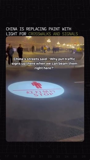 Artificial Intelligence | AI Tips | News on Instagram: "Instead of painting lines on asphalt, cities are using projected or embedded LED lighting for crosswalks and traffic indicators. This means less wear and tear, no fading, and no need for constant repainting. Signals and crossings can be reconfigured instantly for detours, emergencies, or roadworks. The system offers both flexibility and durability."